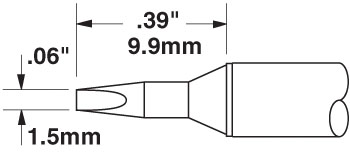 Solder Tip, Smart Heat PowerTips, STTC-838Metcal  